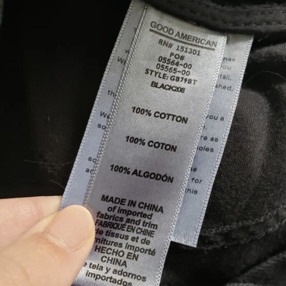 Good American| Good Boy Ripped High Waist Split Hem Jeans Black NWT Size 6/28 - Picture 7 of 7